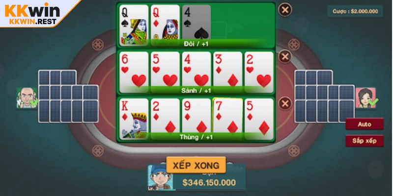 Sắp binh kiểu 3 phé bắn bài mang lại cơ hội thắng cao