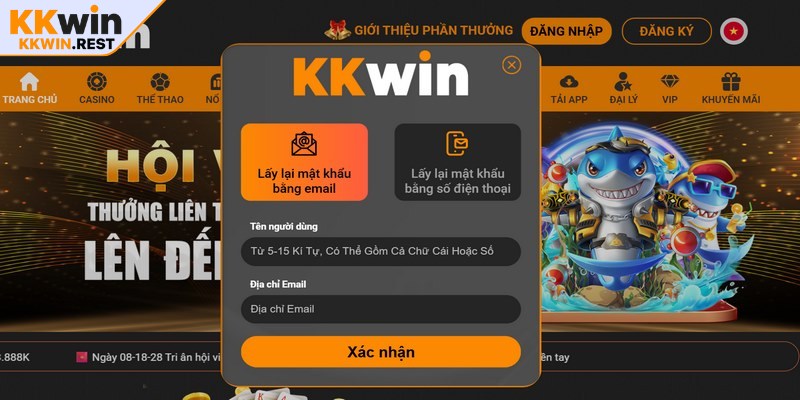 Khôi phục bằng email với thao tác cực kỳ đơn giản